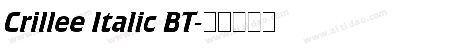 Crillee Italic BT字体转换